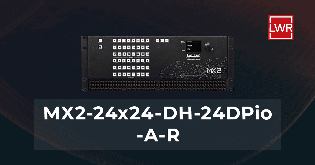 MX2-24x24-DH-24DPio-A-R | 4K Mixed DP & HDMI Matrix Switcher