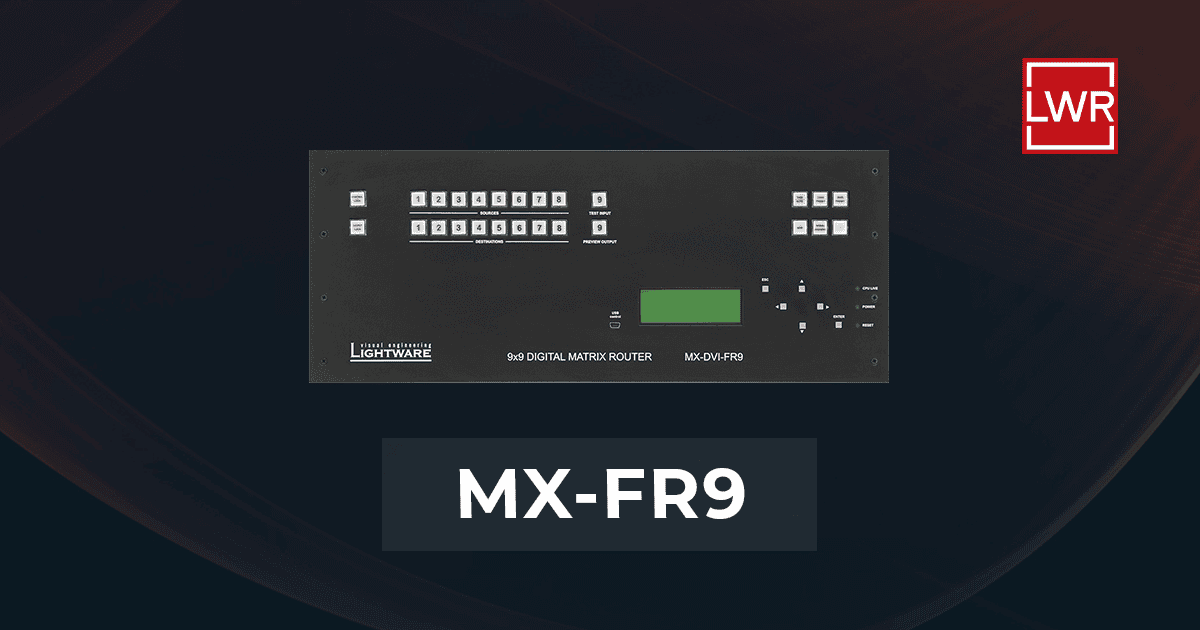 MX-FR9 | Modular Matrix 9x9 Crosspoint Size Frame