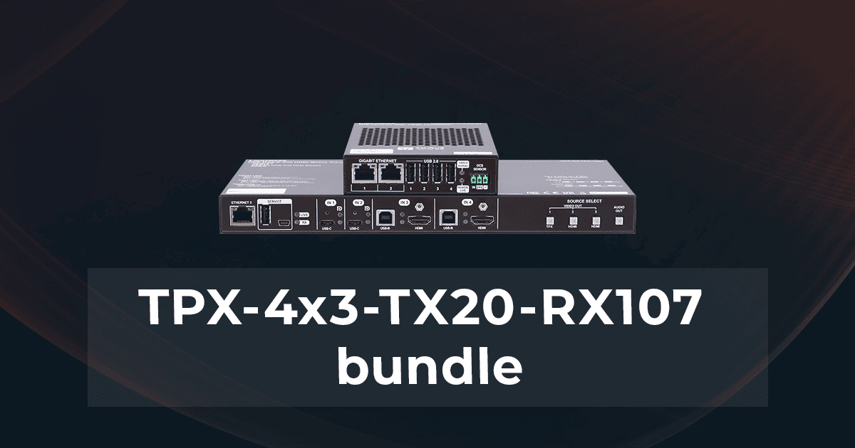Tx Panel Kit TPX-4x3-TX20-RX107 Bundle | AV Extension Solution